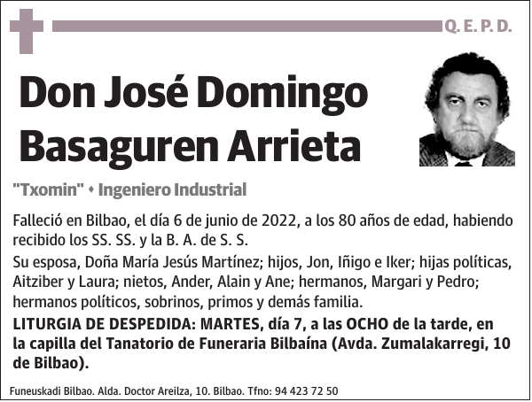 José Domingo Basaguren Arrieta