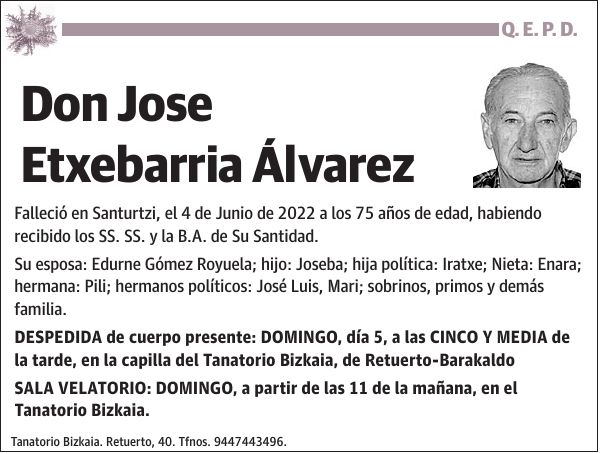 Jose Etxebarria Álvarez