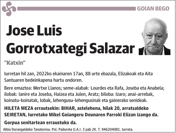 Jose Luis Gorrotxategi Salazar 'Katxin'