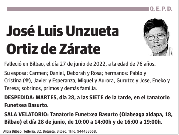 José Luis Unzueta Ortiz de Zárate