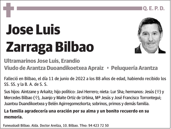 Jose Luis Zarraga Bilbao