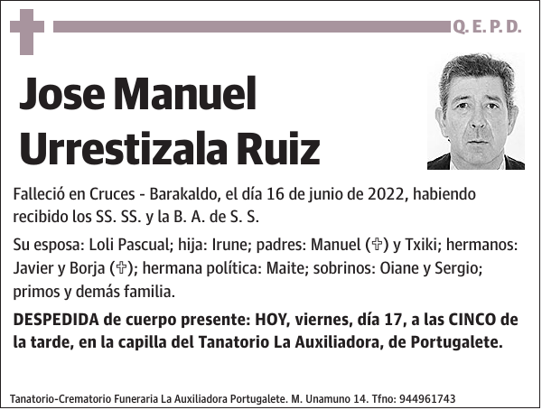 Jose Manuel Urrestizala Ruiz