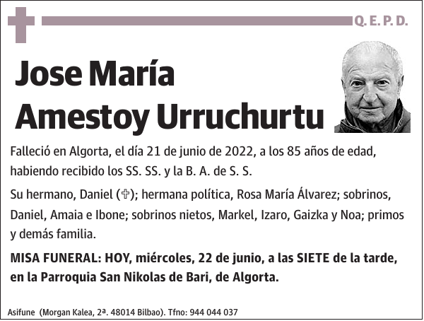 Jose María Amestoy Urruchurtu