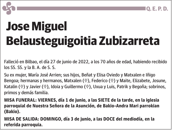 Jose Miguel Belausteguigoitia Zubizarreta