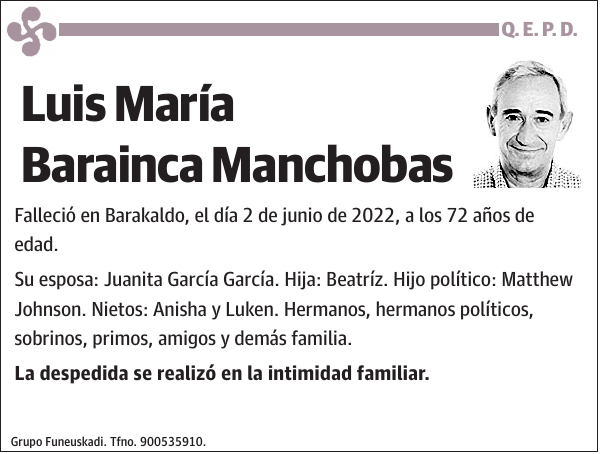 Luis María Barainca Manchobas