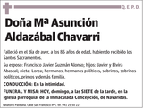 Mª  Asunción  Aldazábal  Chavarri