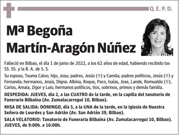 Mª Begoña Martín-Aragón Núñez