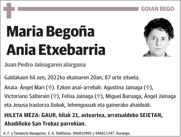 Maria Begoña Ania Etxebarria
