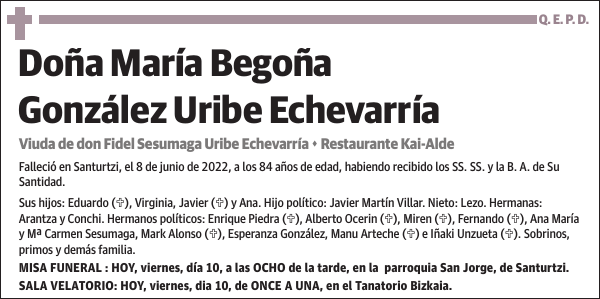 María Begoña González Uribe Echevarría