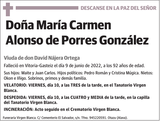 María  Carmen  Alonso  de  Porres  González