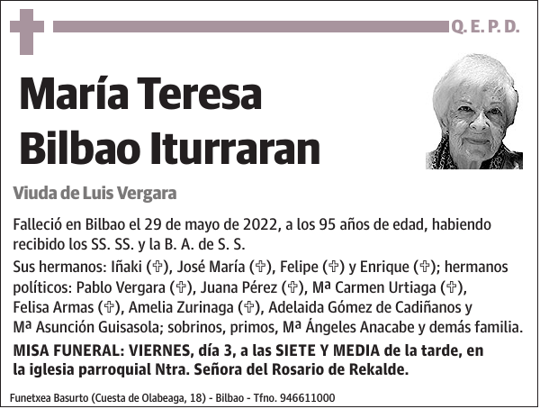 María Teresa Bilbao Iturraran