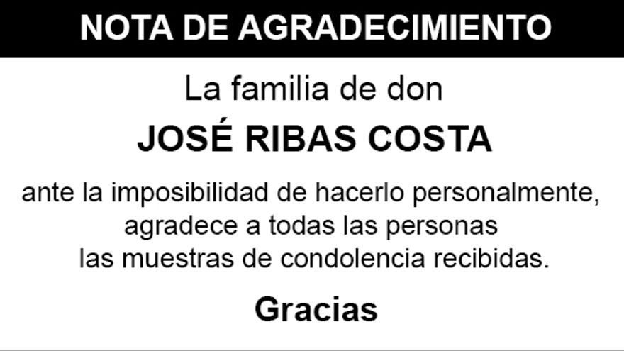 de  agradecimiento  de  don  José  Ribas  Costa