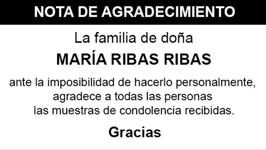de  agradecimiento  de  doña  María  Ribas  Ribas