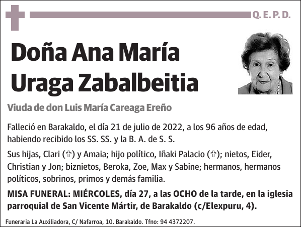 Ana María Uraga Zabalbeitia