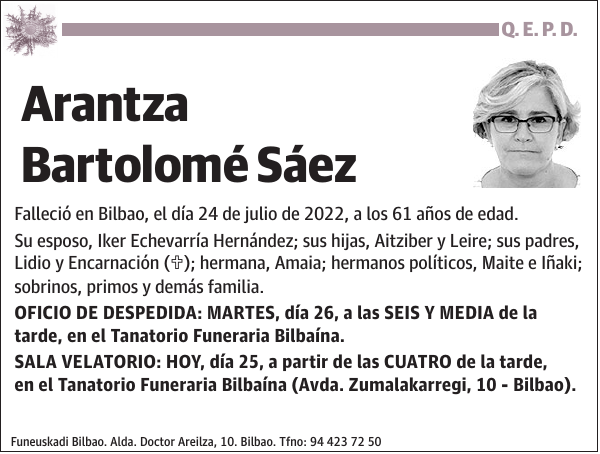 Arantza Bartolomé Sáez