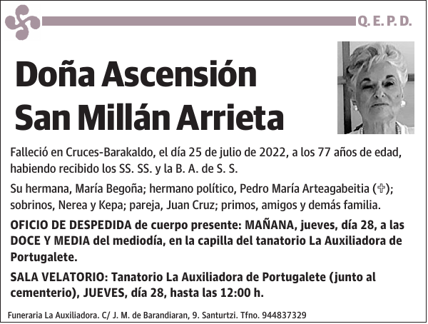 Ascensión San Millán Arrieta