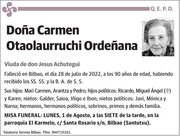 Carmen Otaolaurruchi Ordeñana