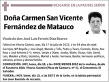 Carmen  San  Vicente  Fernández  de  Matauco