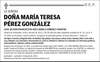 DOÑA  MARÍA  TERESA  PÉREZ  GONZÁLEZ