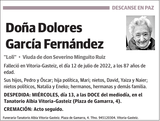 Dolores  García  Fernández