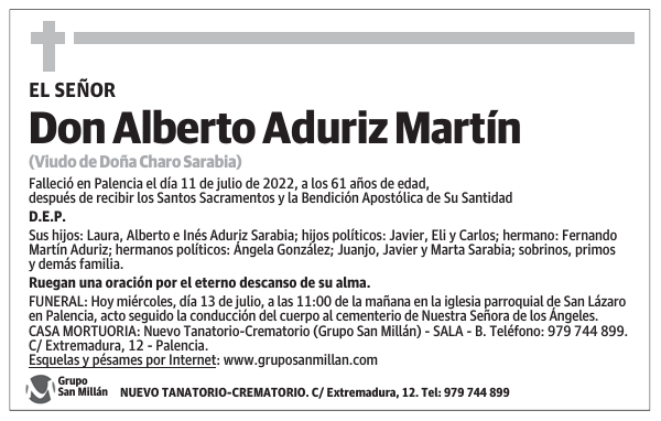 Don Alberto Aduriz Martín