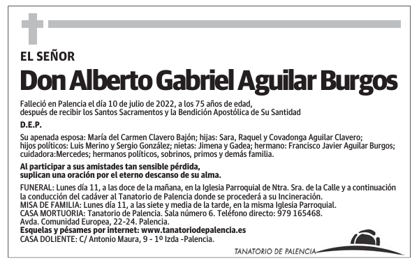 Don Alberto Gabriel Aguilar Burgos