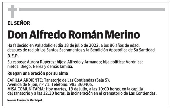 Don Alfredo Román Merino
