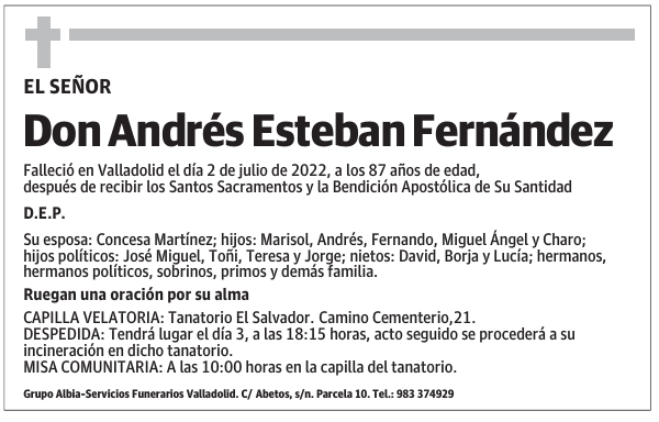 Don Andrés Esteban Fernández