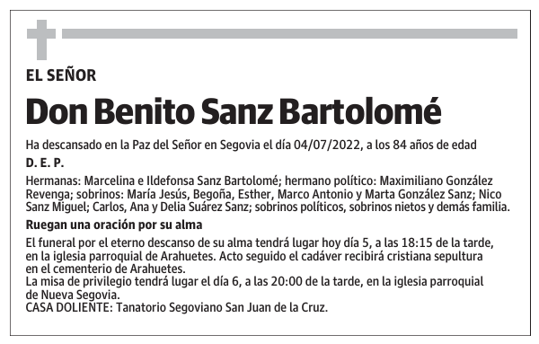 Don Benito Sanz Bartolomé