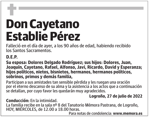 Don  Cayetano  Establie  Pérez