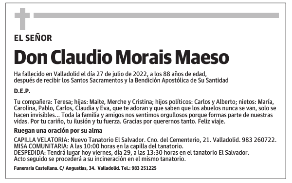 Don Claudio Morais Maeso
