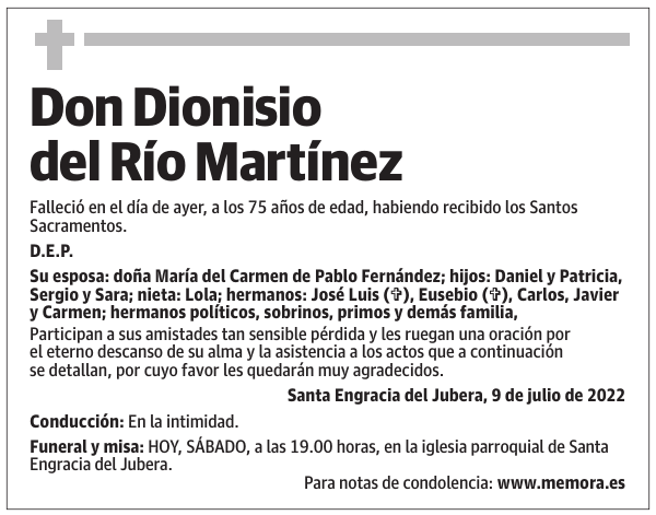 Don  Dionisio  del  Río  Martínez
