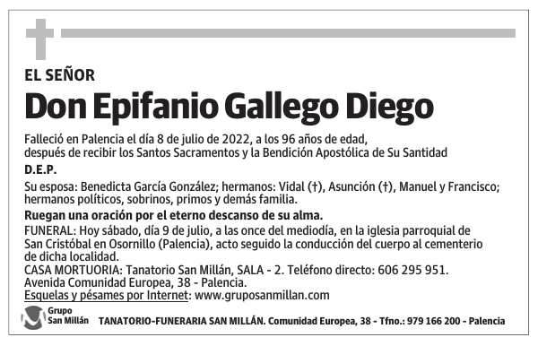 Don Epifanio Gallego Diego