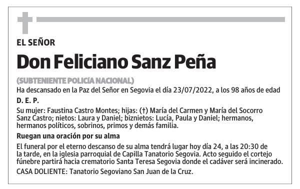 Don Feliciano Sanz Peña