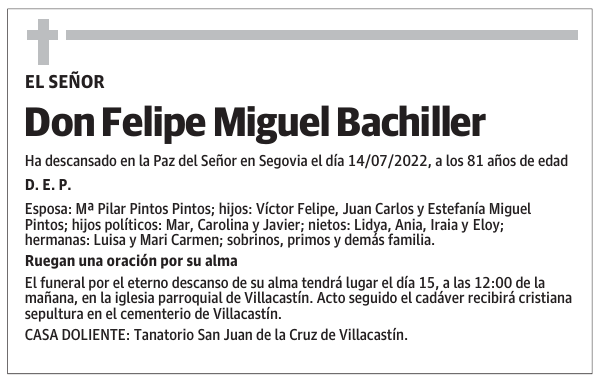 Don Felipe Miguel Bachiller