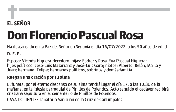 Don Florencio Pascual Rosa