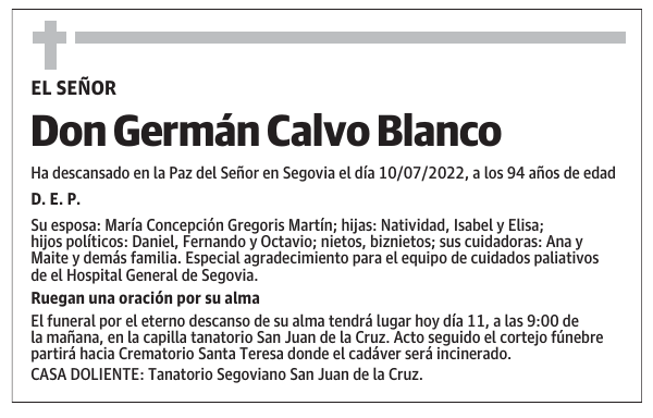 Don Germán Calvo Blanco