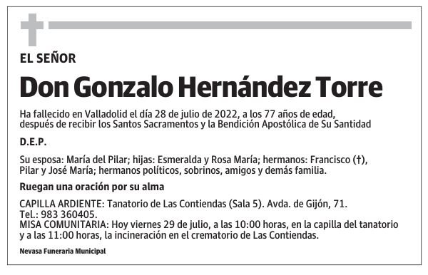 Don Gonzalo Hernández Torre