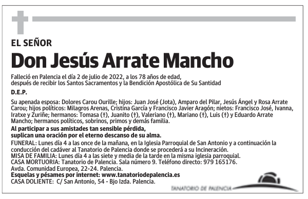 Don Jesús Arrate Mancho