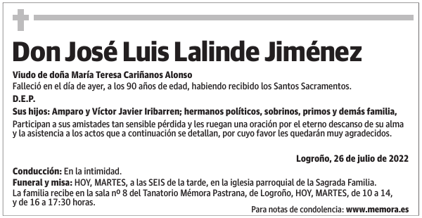 Don  José  Luis  Lalinde  Jiménez