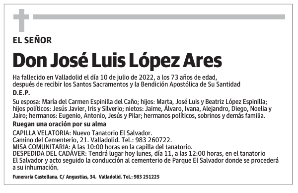 Don José Luis López Ares