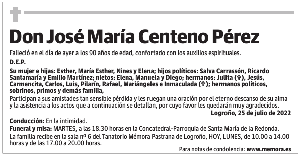 Don  José  María  Centeno  Pérez