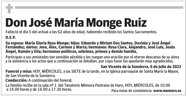 Don  José  María  Monge  Ruiz