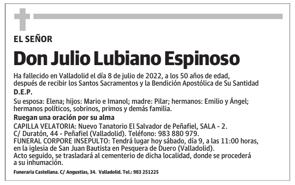 Don Julio Lubiano Espinoso