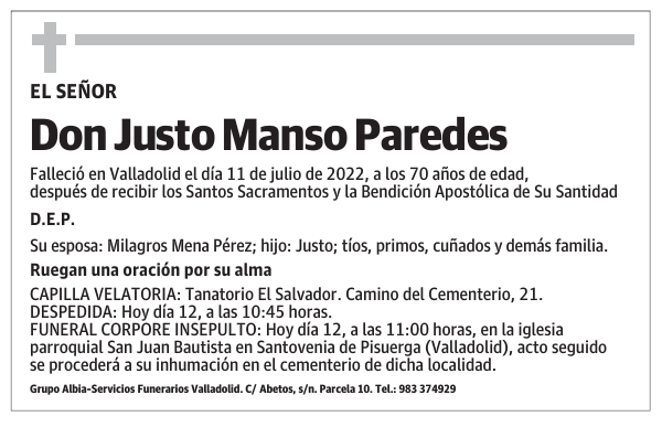Don Justo Manso Paredes