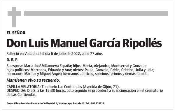Don Luis Manuel García Ripollés