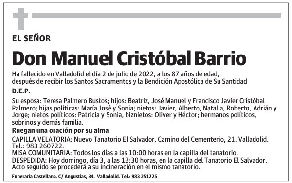 Don Manuel Cristóbal Barrio