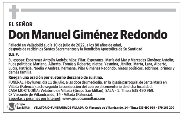 Don Manuel Giménez Redondo