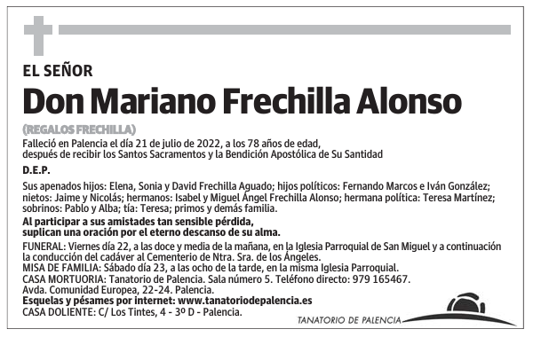 Don Mariano Frechilla Alonso
