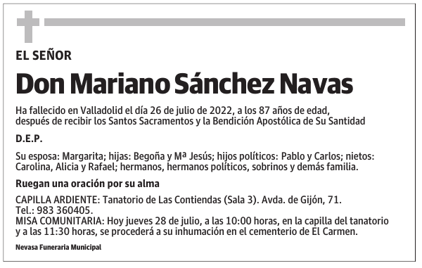 Don Mariano Sánchez Navas